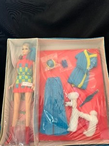 lot 127 image: Vintage Barbie Walking Jamie Strolling Style Sears Exclusive Set NRFB MIB MIP.