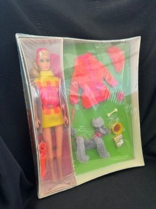 lot 129 image: Vintage Barbie Walking Jamies Furry Friends Sears Exclusive Set.