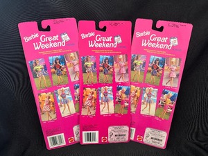 lot 138 image: Barbie Great Weekend Fashions Vintage Lot of 3 Sets.