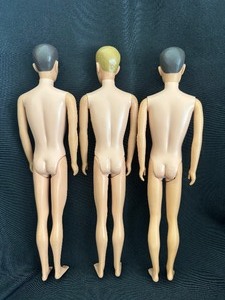 lot 156 image: Lot of Three Vintage Ken Dolls Various Condition.