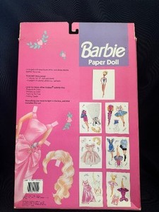 lot 168 image: Vintage 1991 Mattel Barbie Paper Dolls Vintage Uncut & Unopened Box.