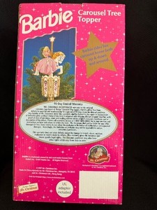 lot 186 image: 1997 Barbie Animated Carousel Tree Topper- Another Original Mr Christmas- NIB.