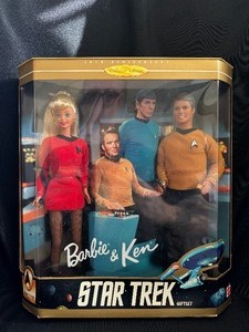 lot 201 image: 30th Anniversary Collector Edition Barbie & Ken Star Trek Giftset New in Box