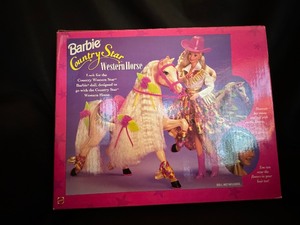 lot 235 image: Barbie Country Star Western Horse Walmart Special Edition 1994 Mattel 12271 New in Box.