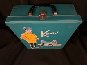 lot 258 image: Vintage 1962 Mattel Ponytail BarbieKen Doll Carry CaseAustin Healey Graphics