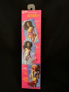 lot 345 image: Vintage Mattel 1993 Dress N Fun Barbie Doll Blonde 10776Flower Romper.