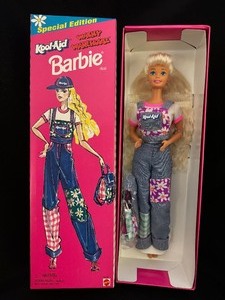 lot 349 image: Vintage Kool-Aid Wacky Warehouse Barbie Doll 1995 Special Edition.