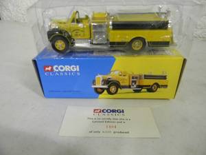 CORGI CLASSICS - LIMITED EDITION #1404 of 4500 150 Scale DIE-CAST LAMPETER-MACK B PUMPER #52603 - IN BOX - WITH COA - GREAT PIECE - SEE PICTURES