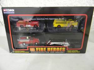 CORGI FIRE HEROES - #CSFH12004 Classic American Fire Apparatus Set #3 - IN BOX - GREAT PIECE - SEE PICTURES