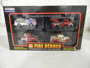 CORGI FIRE HEROES - #CSFH13004 Classic American Fire Apparatus Set #4 - IN BOX - GREAT PIECE - SEE PICTURES