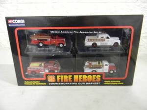 CORGI FIRE HEROES - #CSFH14004 Classic American Fire Apparatus Set #5 - IN BOX - GREAT PIECE - SEE PICTURES