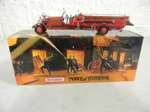 MATCHBOX FIRE ENGINE SERIES, MODELS OF YESTERYEAR - 1930 AHERNS FOX - With COA - IN BOX - GREAT PIECE - SEE PICTURES