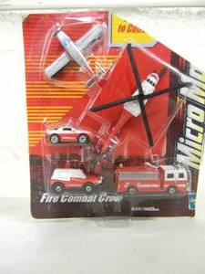 MICRO MACHINES FIRE COMBAT CREW SET OF 5 - IN PACKAGE - GREAT PIECES - SEE PICTURES