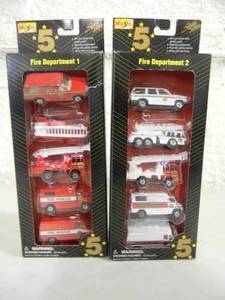 MAISTO FIVE STAR SERIES SPECIAL EDITION FIRE DEPT. 1 & 2 - IN PACKAGE - GREAT PIECES - SEE PICTURES