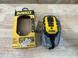 lot 68 image: DEWALT 140-Watt Portable Car Power Inverter with Dual USB Ports