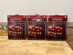 lot 70 image: DESIGN GROUP Lot of 3- Lighted Truck Decoration IndoorOutdoor Use