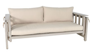 lot 3 image: ALLEN  ROTH 2-person Light Brown Steel Outdoor Glider
