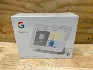 lot 23 image: GOOGLE Nest Hub 2nd Gen - Smart Home Speaker and 7 in. Display with Google Assistant - Chalk