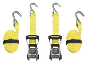 lot 27 image: SMARTSTRAPS Commercial-Grade RatchetX J-Hook Tie-Down, 14ft. x 1 12in., 2 Pack, 5,000-Lb. Breaking Strength, Model# 159