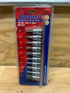 lot 28 image: DURALAST 10 Pc. Hex & Star Bit Set
