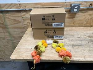 lot 126 image: GLOBAL GATHERING Lot of 2 Cases of- Flower Garlands (6 per case)