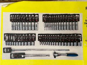 lot 14 image: POWERBUILT- 54 Piece 38 Drive Pro Socket Set- Tough Chrome Vanadium