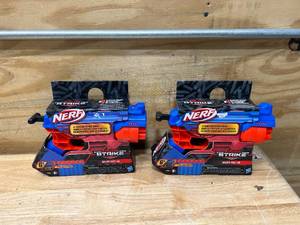 lot 110 image: NERF Lot of 2- Alpha Strike Boa RC-6 Blasters with 6-Dart Rotating Drum -- Fire 6 Darts in a Row -- Includes 6 Nerf Elite Darts
