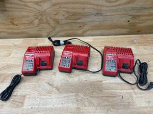 lot 122 image: MILWAUKEE Lot of 3- Chargers