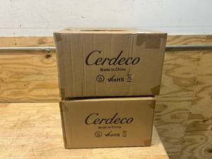 lot 124 image: CERDECO Lot of 2- SC37889 Crystal Chandeliers Subsize W16 X H8, UL Listed SJ01