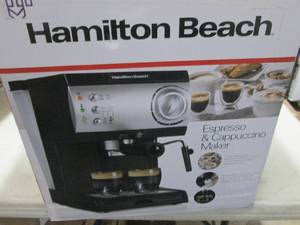 lot 114 image: Hamilton Beach 1-Cup Espresso Maker...