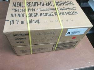 lot 173 image: Sealed Case of 12 MREs Meal Ready ...