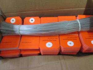 lot 188 image: Case of 500 Dirty Equipment Tags...