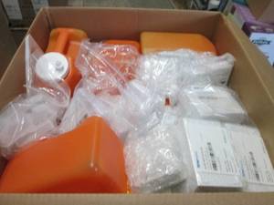 lot 222 image: Slide Boxes & 24 hr Amber Urine Jug...