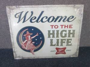 lot 262 image: Metal Miller High Life Sign 12.5x16...