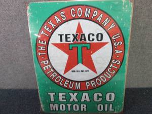lot 263 image: Metal Texaco Sign 12.5x16 inches...