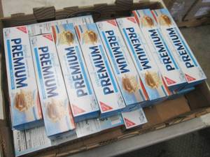 lot 301 image: Flat of Nabisco Premium Saltine Cra...