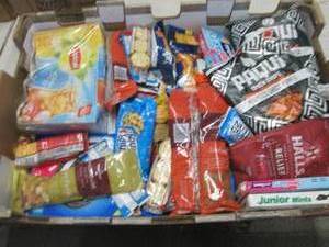 lot 302 image: Flat of Assorted Snacks, Candy & Dr...