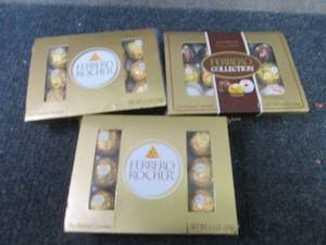 lot 324 image: 3 pks Ferrero Rocher...