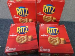 lot 368 image: 4- 10.3 oz Boxes Ritz Crackers...