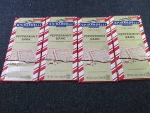 lot 382 image: 4- 3.5 oz Ghirardelli Peppermint Ba...