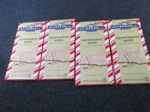 lot 383 image: 4- 3.5 oz Ghirardelli Peppermint Ba...