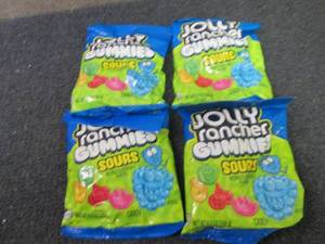 lot 393 image: 4- 6.5 Jolly Ranchers Gummies Sours...