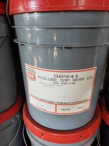 lot 108 image: new unopened 5 gal bucket of SAE 85W-140 SMP gear oil