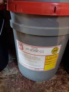 lot 114 image: new unopened 5 gal bucket of ATF-DEXTRON-3 transmission fluid