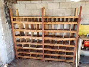 lot 117 image: wood bolt bin see picks for measurements
