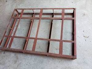 lot 130 image: steel pallet for oil drum storage see picks for dimensions