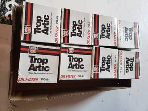 lot 139 image: lot of (8) new TropArtic oil filters filter # PO-81