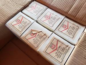 lot 141 image: lot of (6) vintage cartridge oil filters new in the box part #P-76-1