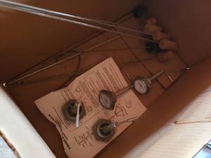 lot 193 image: (4) new fuel barrel end gauges and misc floats