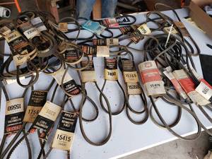 lot 206 image: LARGE assortment of V belts see picks for makes and numbers